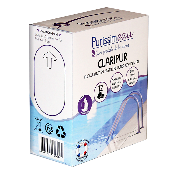 CLARIPUR FLOCULANT POUR FILTRES - X12 PASTILLES DE 11GR