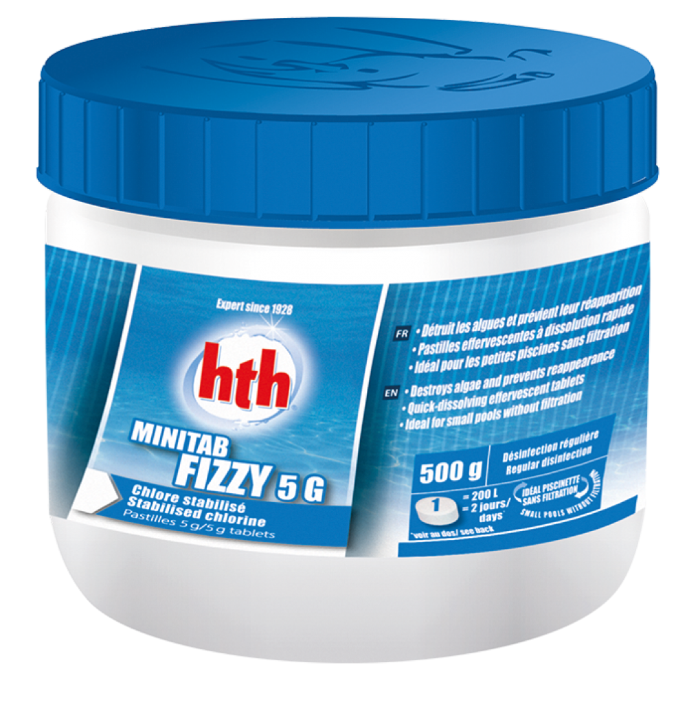 HTH SPA CHLORE STABILISE MINITAB FIZZY - 5G/500GR