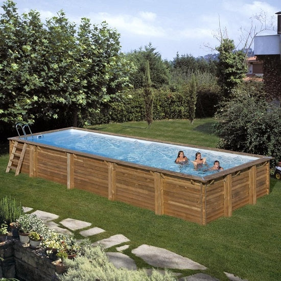 PISCINE BOIS RECTANGULAIRE MINT - 0