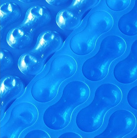 bâches à bulles géobubble 500 microns bordée 4 cotés bleu/bleu