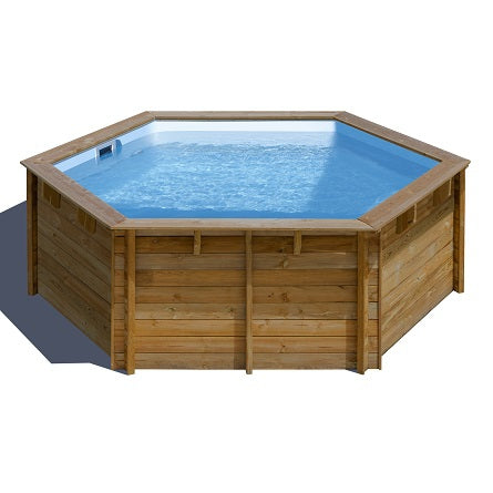 PISCINE BOIS HEXAGONALE