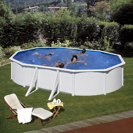 PISCINE ACIER BLANC FIDJI OVALE